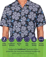 Society of Threads Men's Regular-Fit Non-Iron Performance Stretch Floral-Print Button-Down Camp Shirt