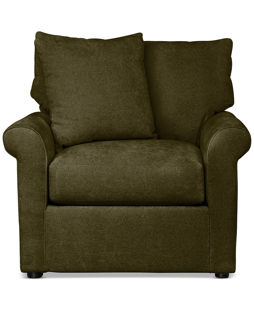 Closeout! Wrenley 38" Fabric Arm Chair, Created by Macy's