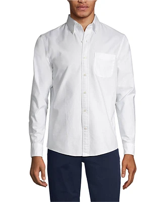 Lands' End Men's Tailored Fit Long Sleeve Sail Rigger Oxford Shirt