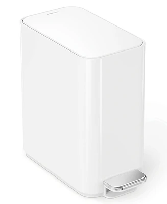 simplehuman 5 Liter Slim Bathroom Trash Can with Liner Pocket