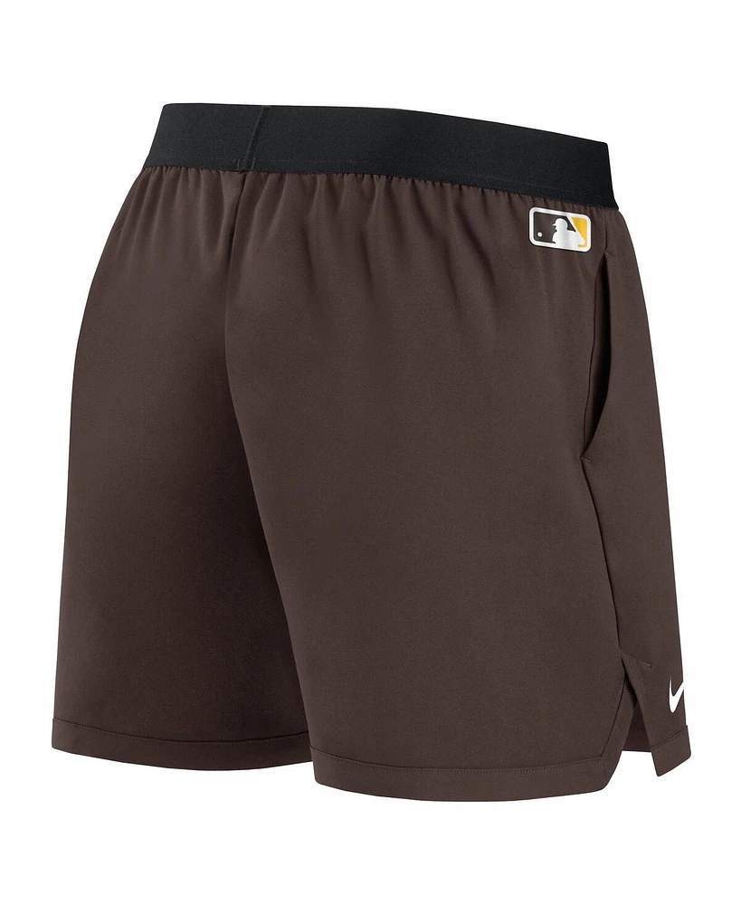 Women's Nike Brown San Diego Padres Authentic Collection Team Performance Shorts