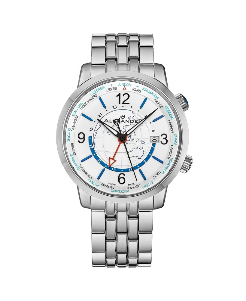 Alexander Men's Journeyman 2 Silver-Tone Stainless Steel , Silver-Tone Dial