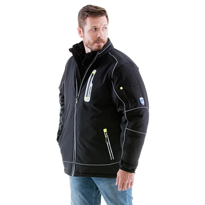 RefrigiWear Men's Extreme Softshell Jacket - -60°F Comfort, Insulated, Windproof, Water-Repellent, Flexible, Durable Workwear for Cold