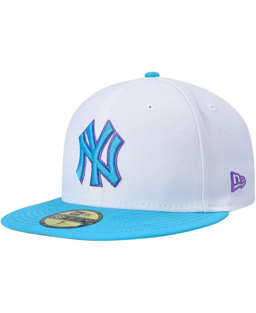 Men's New Era White York Yankees 1999 World Series Vice 59FIFTY Fitted Hat