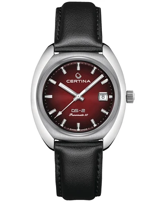 Certina Men's Swiss Automatic Ds-2 Black Synthetic Strap Watch 40mm