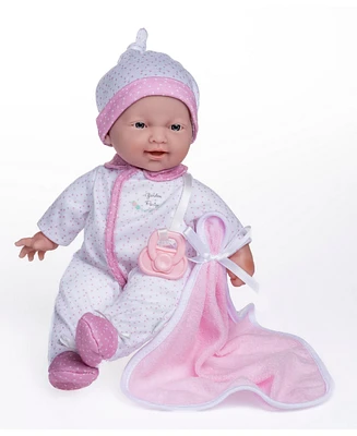 Jc Toys La Baby 11" Mini Soft Body Baby Doll with Blanket, Pacifier Set