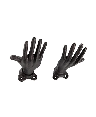Danya B "Palms Up" Cast Iron 2-Piece Wall Mount Hook Set