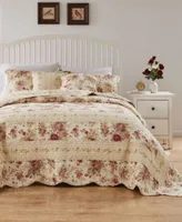 Greenland Home Fashions Antique Rose 100 Cotton Traditional Bedspread Set