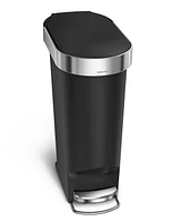 simplehuman 40 Liter Plastic Slim Liner Rim Kitchen Trash Can