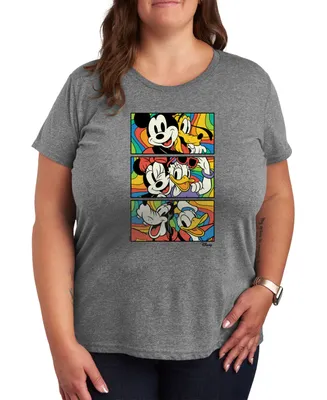 Hybrid Apparel Trendy Plus Size Mickey and Friends Graphic T-shirt