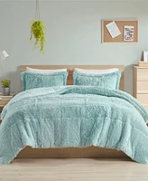 Intelligent Design Malea Shaggy Faux-Fur 3-Pc. Comforter Set, Full/Queen