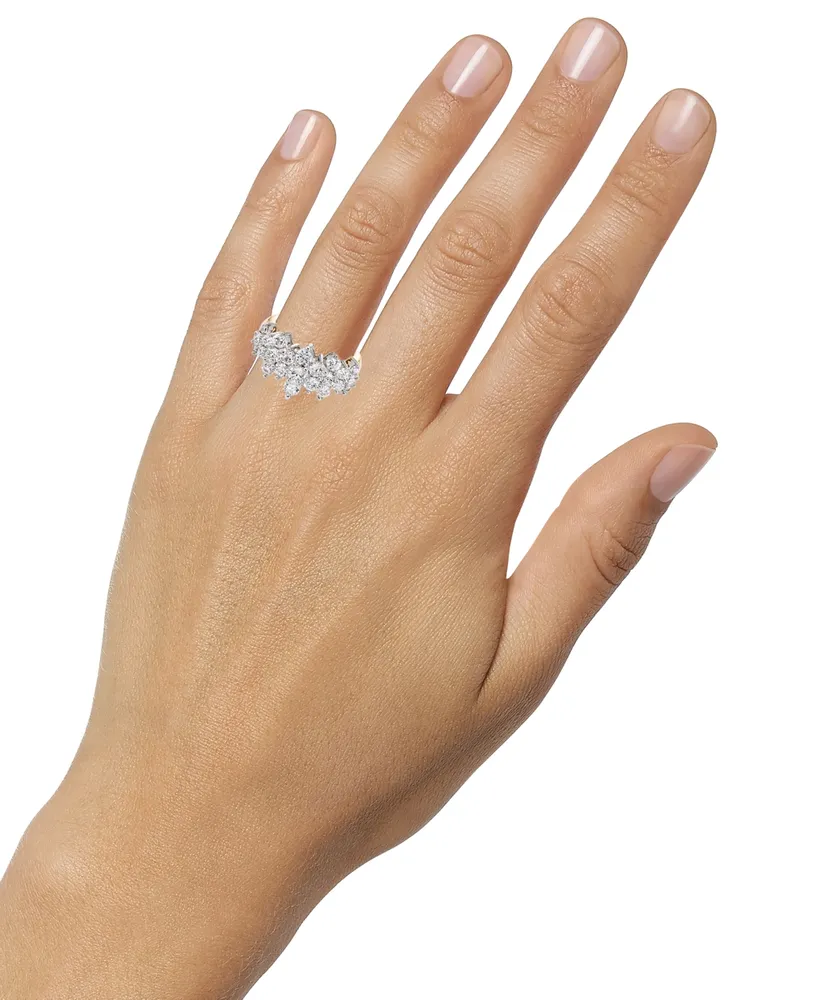 Diamond Horizontal Cluster Ring (2 ct. t.w.) in 14k Gold