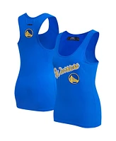 Women's Pro Standard Royal Golden State Warriors Script Tank Top