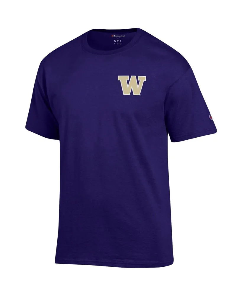 Men's Champion Purple Washington Huskies Stack 2-Hit T-shirt