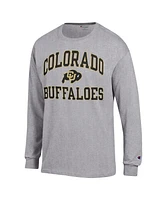 Men's Champion Heather Gray Colorado Buffaloes High Motor Long Sleeve T-shirt