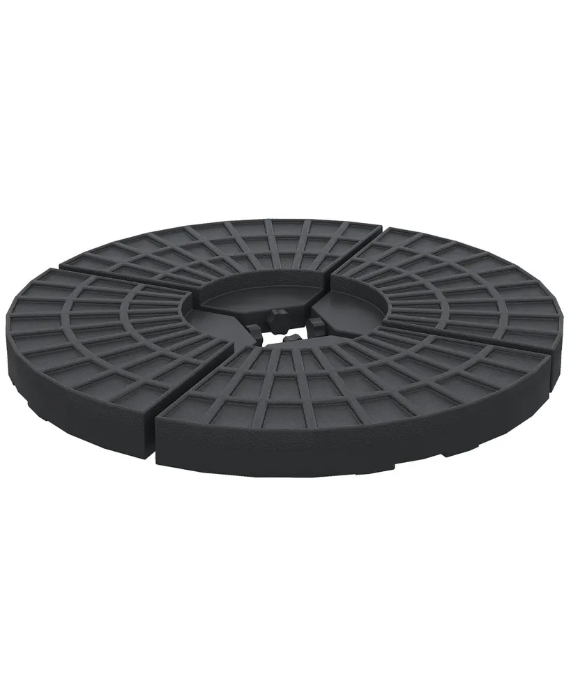 Outsunny Patio Umbrella Base, 4 Pieces Outdoor Umbrella Weights,