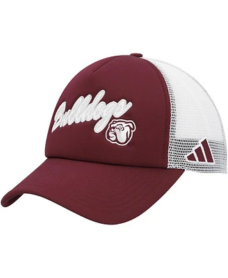 Men's adidas Maroon Mississippi State Bulldogs Script Trucker Snapback Hat