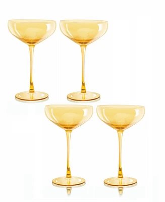 Carnival Coupe 13 oz Glasses, Set of 4