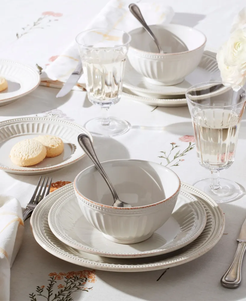 Lenox French Perle Groove Dinner Plates, Set Of 4