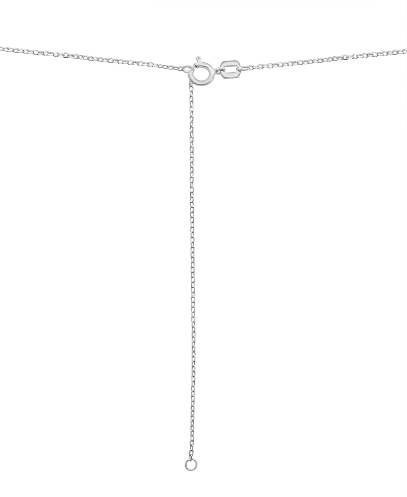 Diamond Star Flower Pendant Necklace (1/3 ct. t.w.) in 14k Gold, 15" + 3" extender