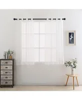 GoodGram Montauk Accents 2 Piece Grommet Top Summery Sheer Voile Window Curtain Panels For Small/Short Windows
