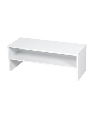 3 Pcs Stackable Shoe Rack 31-Inch Horizontal Organizer 2-tier StorageShelf