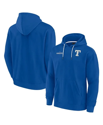 Men's and Women's Fanatics Signature Royal Texas Rangers Super Soft Fleece Pullover Hoodie