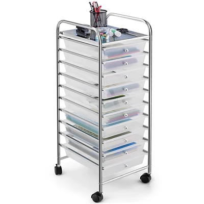 10 Drawer Rolling Storage Cart Scrapbook Paper Office School