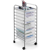 10 Drawer Rolling Storage Cart Scrapbook Paper Office School