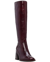 Vince Camuto Womens's Sangeti Snip-Toe Block-Heel Wide-Calf Knee-High Boots