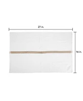 Power Gym Hand Towels (12 Pack), 16x27, White with Colored Stripe, 100% Ring-Spun Cotton