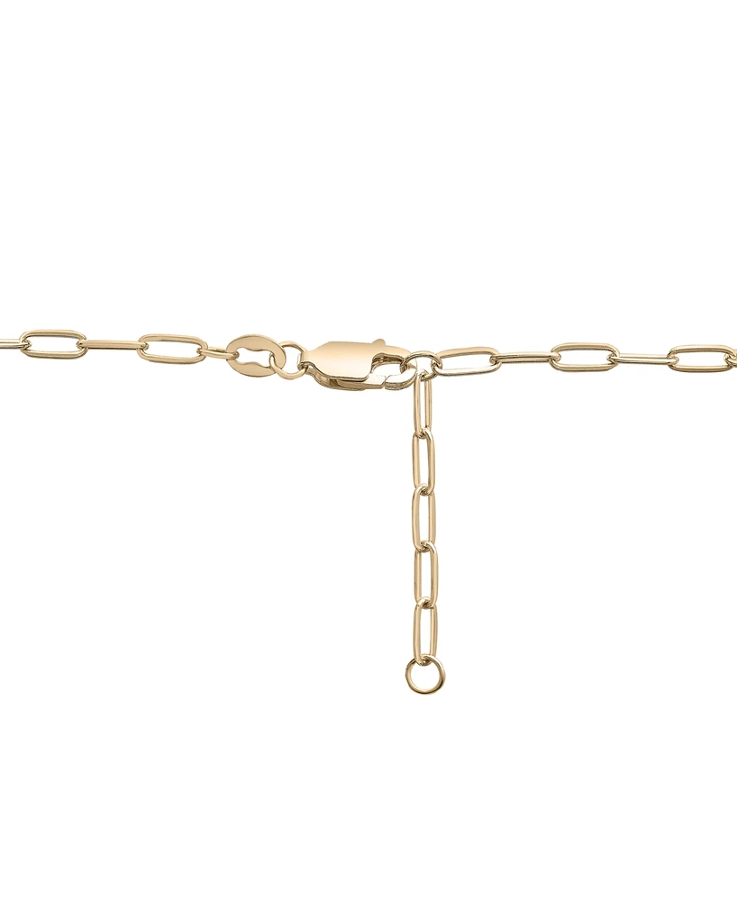 Lab-Grown Emerald Clover Pendant Necklace (1/5 ct. t.w.) in 14k Gold-Plated Sterling Silver, 16" + 2" extender