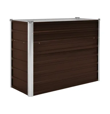 Garden Raised Bed Brown 39.4"x15.7"x30.3" Galvanized Steel