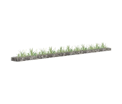 Gabion Raised Bed Galvanized Steel 177.2"x11.8"x3.9"