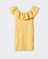 Mango Women's Textured Ruffled Dress