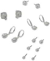 Anne Klein Gold-Tone Crystal Teardrop Chandelier Earrings
