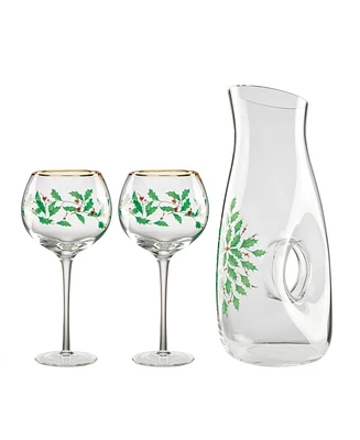 Lenox Holiday Decanter & Wine Glass Set