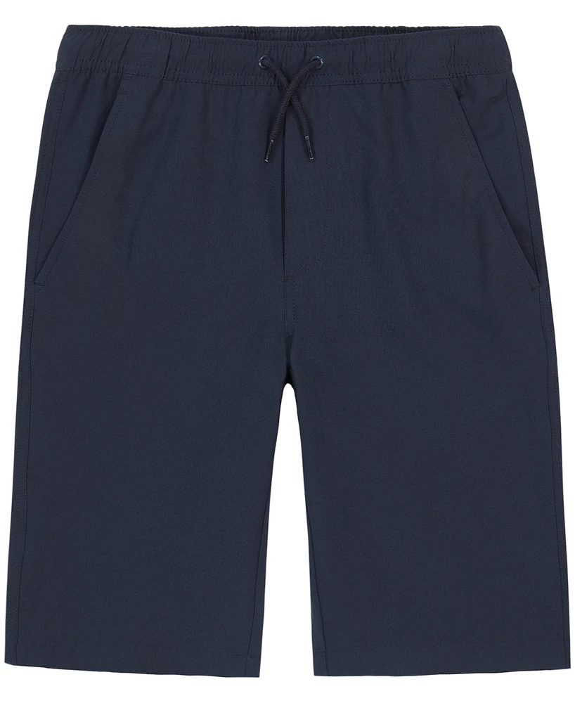 Nautica Little Boys Uniform Lowell Stretch Moisture-Wicking Jogger Shorts