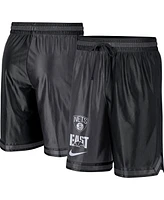 Men's Nike Black, Anthracite Brooklyn Nets Courtside Versus Force Split Dna Performance Shorts