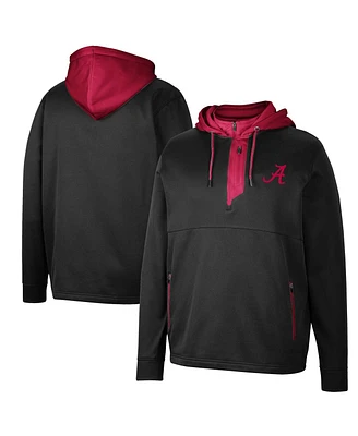 Men's Colosseum Alabama Crimson Tide Luge 3.0 Quarter-Zip Hoodie
