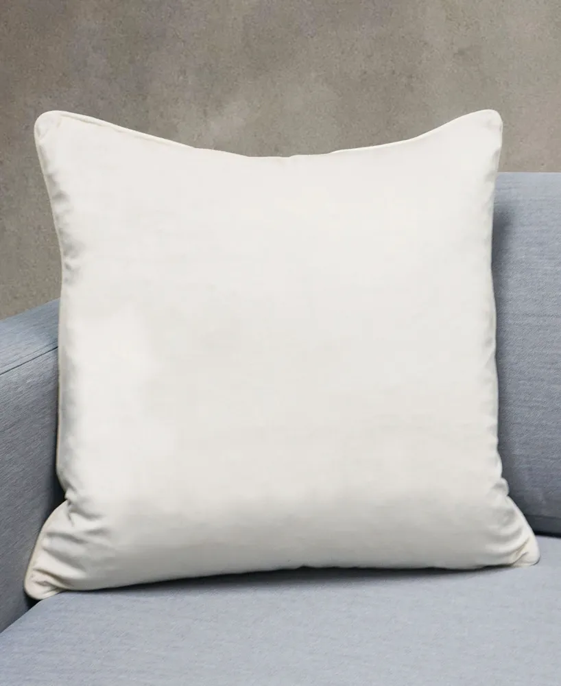 Millihome Chevron Cut Velvet Decorative Pillow, 20" x 20"