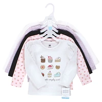 Hudson Baby Toddler Girls Long Sleeve T-Shirts, Fall Pumpkin Spice