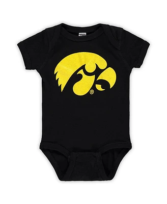 Infant Boys and Girls Black Iowa Hawkeyes Big Logo Bodysuit