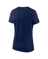 Women's Fanatics Navy, Heather Charcoal New England Patriots Script T-shirt and Shorts Lounge Set