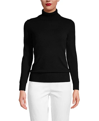 Lands' End Petite Cashmere Turtleneck Sweater