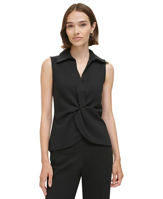 Calvin Klein Women's Sleeveless Twist-Front Top