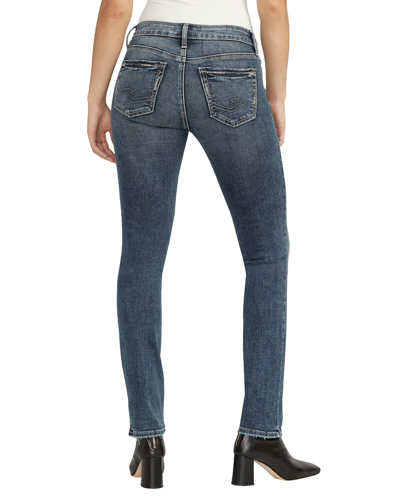 Silver Jeans Co. Women's Suki Mid Rise Straight Leg