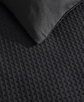 Vera Wang Waffle Pique Cotton 3 Piece Comforter Set