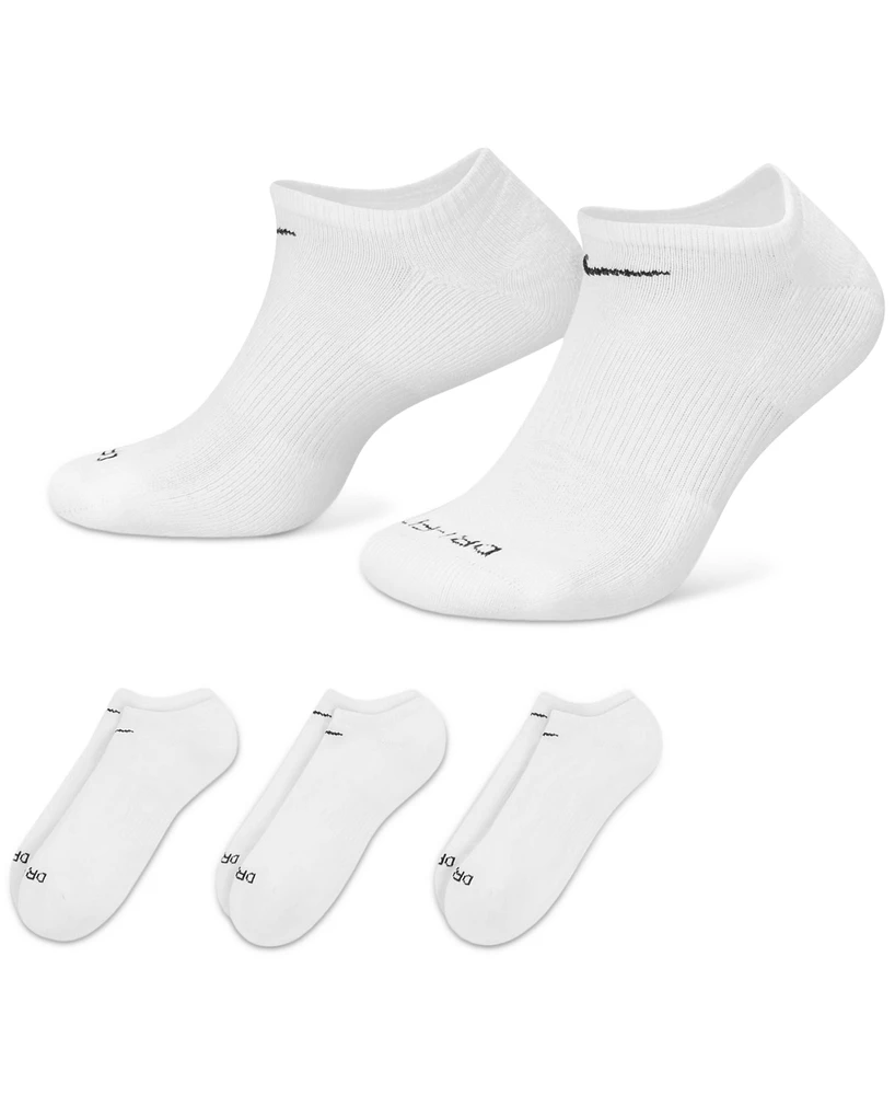 Nike Unisex Everyday Plus Cushion Training No-Show Socks 3 Pairs