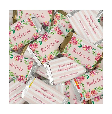 Just Candy Floral Bridal Shower Candy Party Favors Hershey's Miniatures Chocolate, 114 Pieces